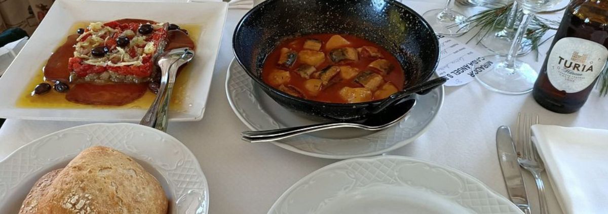 comer en El palmar de menú